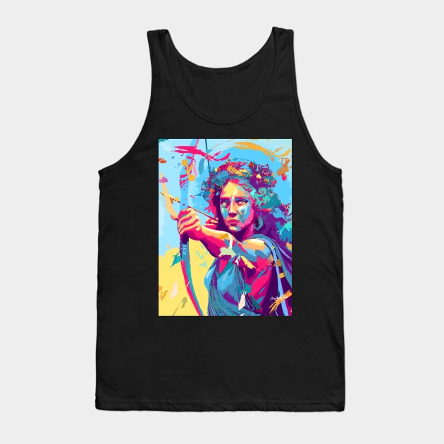 Artemis Greek Goddess of the Hunt, Nature, and wild Animals Tank Top by mailsoncello